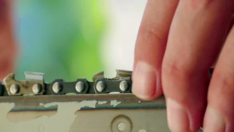 Sharpening saws Stock Footage 78350648