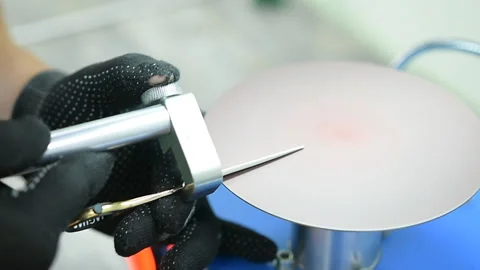 Sharpening scissors on a special machine Stock Footage 92437477