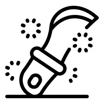Sharpening tool making sparks while grinding a surface Stock Illustration
