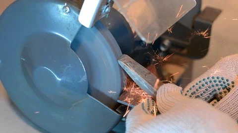 Sharpening tool on the sandpaper Vídeos de archivo 48772735