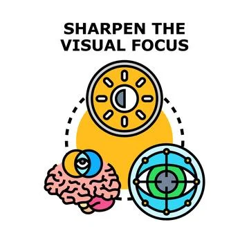 Sharpening visual focus concept developing mind perception Stock Illustration