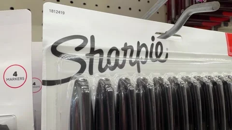 Sharpie Permanent Markers - Davenport, IA - Feb. 9, 2026 Stock Footage 328652224