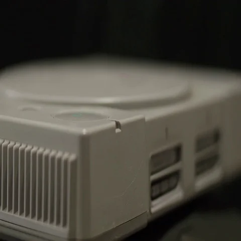 Sharpness relocation of an old 32-bit console Video stock 69704422