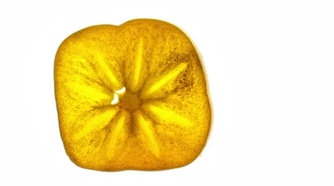 Sharron slice  - time lapse drying out over a white back ground Stock Footage 65225492