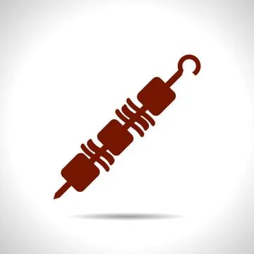 Shashlik icon Stock Illustration