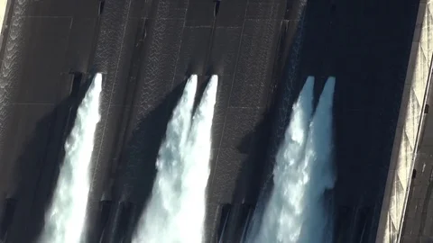 Shasta Dam gates opened  Stock Footage 72635314