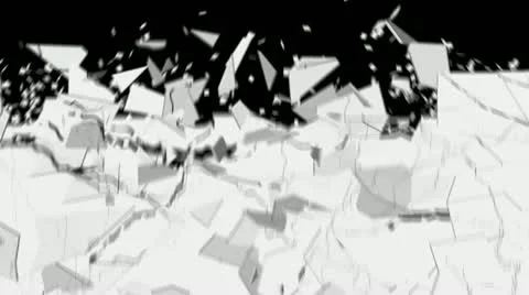 Shatter &amp; crumble transition Stock Footage 12424120