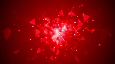 Shatter geometric triangular polygon glass particle with glittering light Видео 130891493