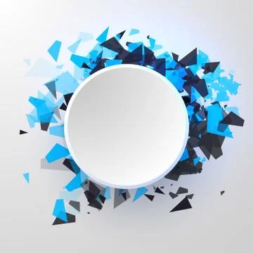 Shatter vector design element. Empty space for text. The cloud of the explosion Stock Illustration