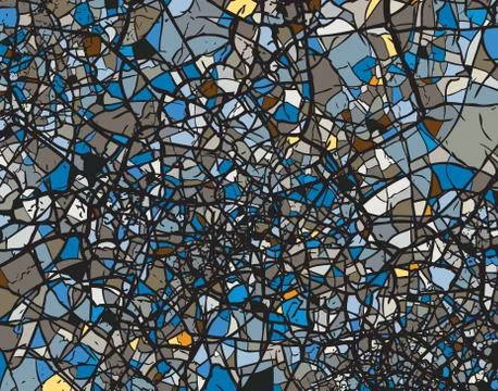 Shattered blues Stock Illustration