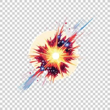 Shattered Circle With Radial Light Effect shattering shards Stock Illustration
