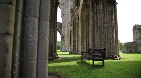 Shattered Colony in the Glastonbury Abbey Stock Footage
