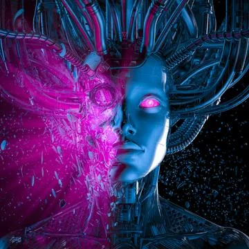 Shattered dream of the machine Illustrazione stock