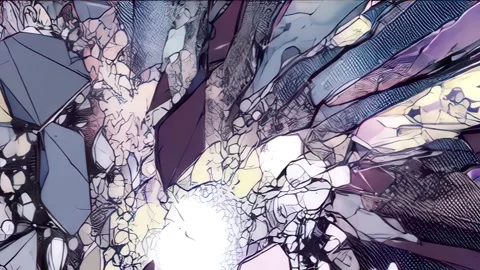 Shattered Grain Layer for Abstract Design Video stock 309436942