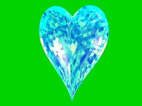 Shattered heart 3d illustration render green screen Stock Footage 83013118