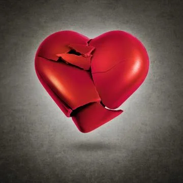 Shattered heart Stock Illustration
