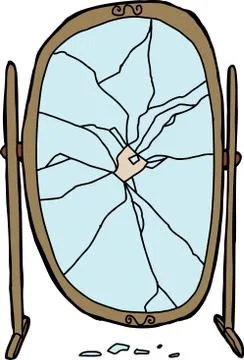Shattered mirror Stock Illustration