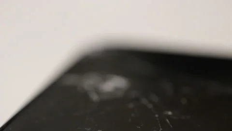 Shattered phone screen off Stock Footage 228691277