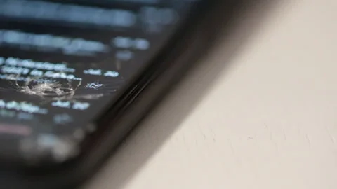 Shattered phone screen Stock Footage 228691298