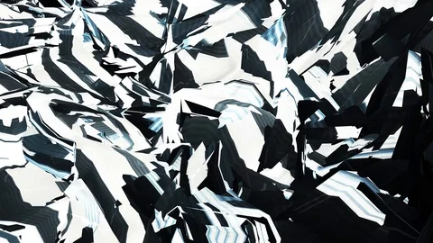 Shattered polygonal glitch blinking waving surface abstract flow seamless loop Stock Footage 106366741
