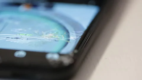Shattered Screen Stock Footage 228691413