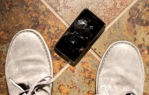 Shattered smartphone Stock Photos