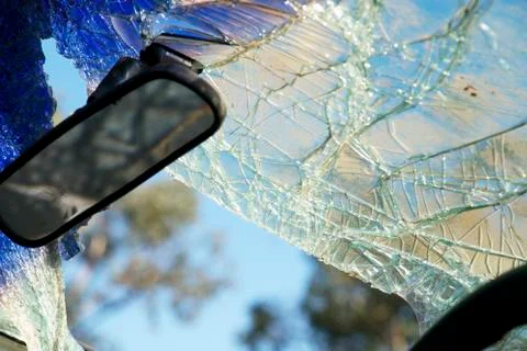 Shattered Windscreen Stock Photos