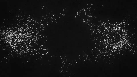 Shattered Word Control. Explosion fractured loop animation. Alpha channel Stock Footage 265152753