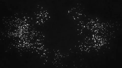 Shattered Word Data. Explosion fractured loop animation. Alpha channel Stock Footage 265151856