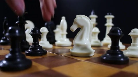 Shattering attack of black pawns Stock Footage 77278622