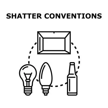 Shattering conventions and breaking innovation barriers concept Illustrazione stock
