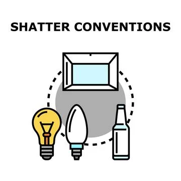 Shattering conventions and breaking innovation barriers concept Stock Illustration