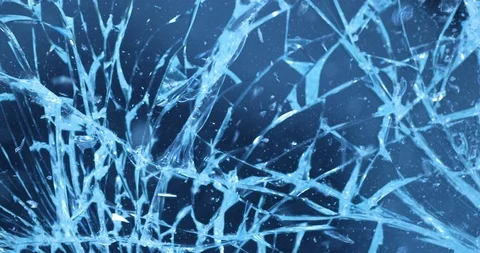 Shattering glass screen in 4K. Breaking and cracking screen Stock Footage 119083951