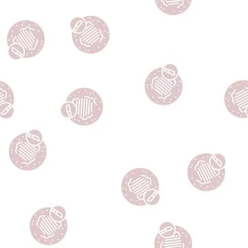 Shave excision mole removal glyph seamless pattern Stock Illustration