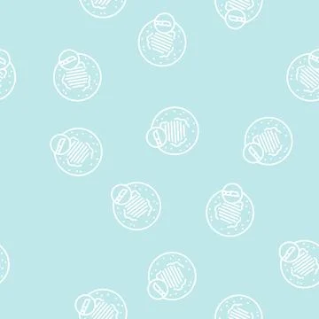 Shave excision mole removal line seamless pattern Illustrazione stock