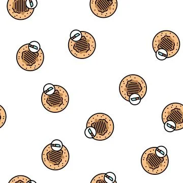 Shave excision mole removal vector seamless pattern Illustrazione stock