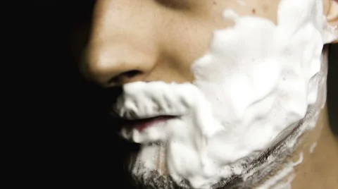 Shave a face Stock Footage 47238243