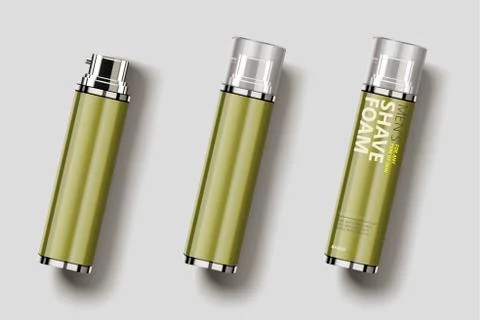 Shave foam package design 스톡 일러스트