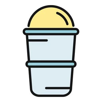 Shave ice cup icon featuring refreshing frozen treat Stock Illustration