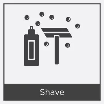 Shave icon isolated on white background Free Stock Illustration