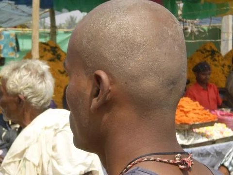 Shaved head Stock Photos