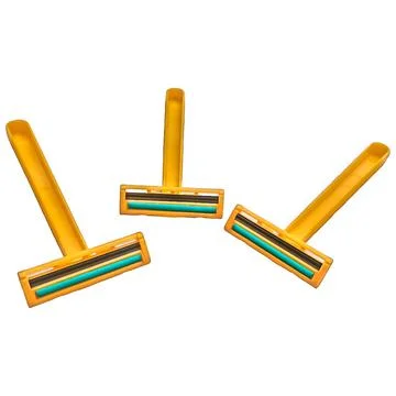 Shaver on colored Stock Photos