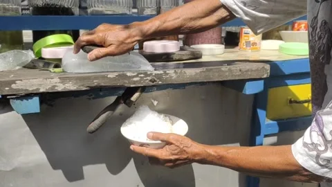 Shaves Ice Cube Stock Footage 273433057