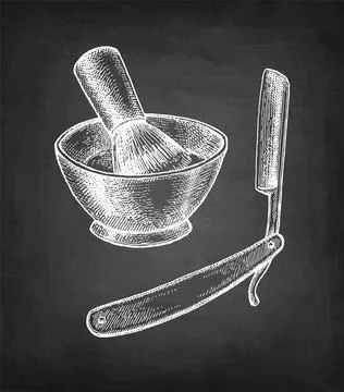 Shaving accessories set. Stock Illustration