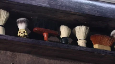 Shaving brush Stock Footage 321200591