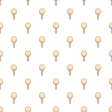 Shaving brush grooming routine pattern with white background Stock Illustration