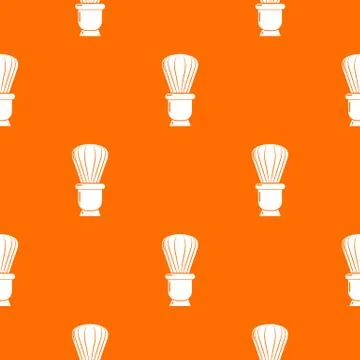 Shaving brush pattern vector orange Stock Illustration