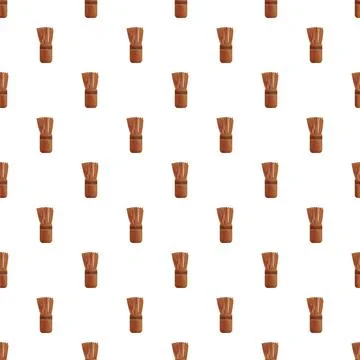 Shaving brush repeating pattern for barbershop design Stock Illustration