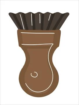 Shaving brush on white background. Isolated object. Stock Illustration