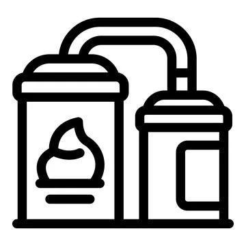 Shaving cream production line processing foam in factory イラスト素材